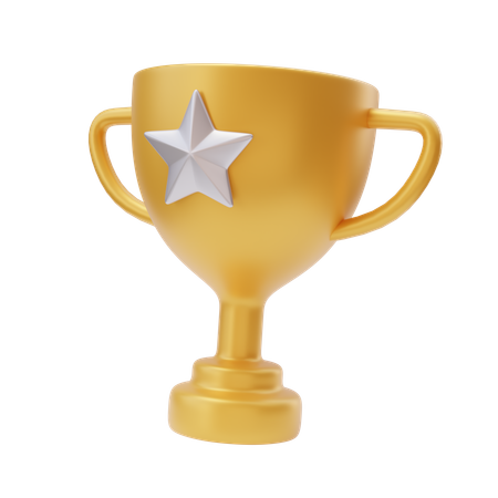 Golden trophy cup  3D Icon