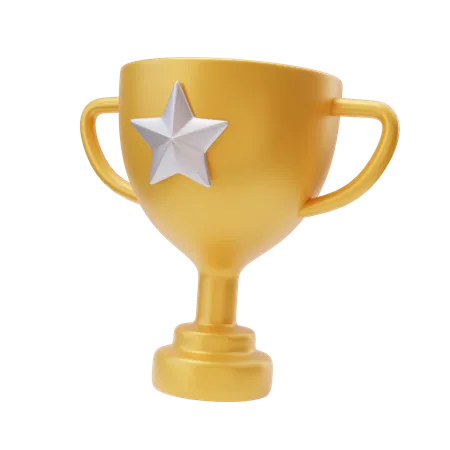 Golden trophy cup  3D Icon