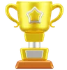 Golden Trophy With Star