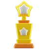 Golden Trophy With Star