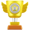 Golden Trophy With Star