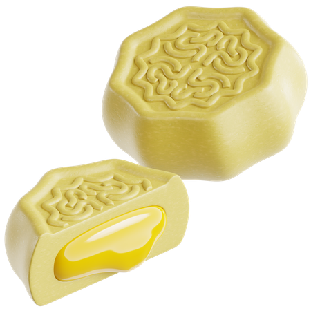 Golden Yolk Lava Mooncake  3D Icon