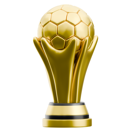 Goldene Fußballtrophäe  3D Icon