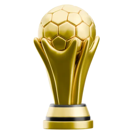 Goldene Fußballtrophäe  3D Icon