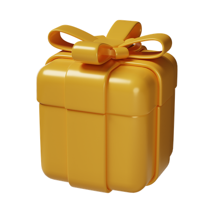 Goldene Geschenkbox  3D Icon