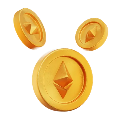 Goldene Kryptowährung  3D Icon