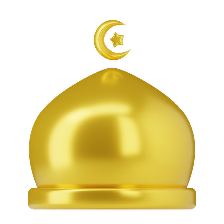 Goldene Moschee Kuppel  3D Illustration