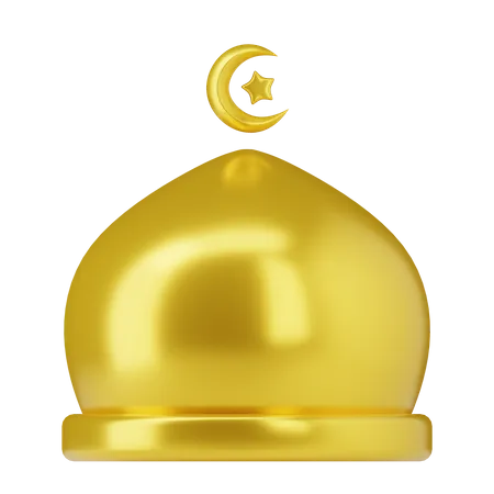 Goldene Moschee Kuppel  3D Illustration