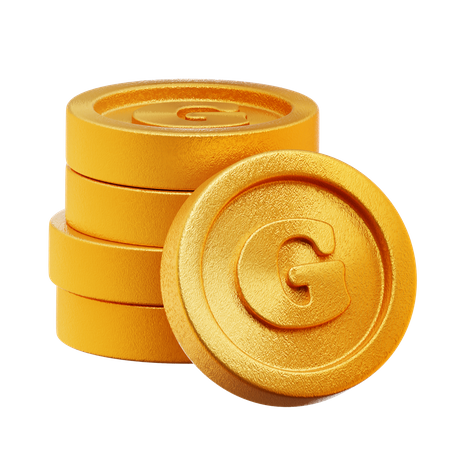 Goldene Münzen  3D Icon