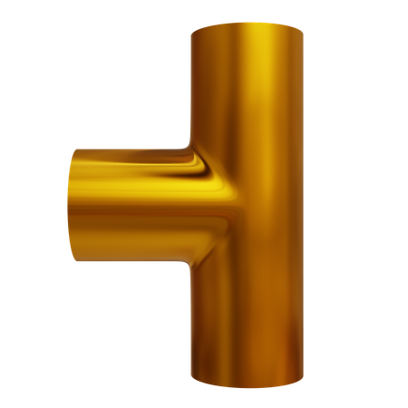 Goldenes Rohr  3D Icon