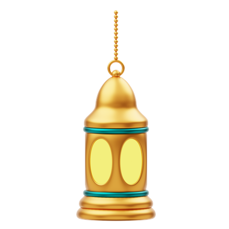 Goldene Ramadan Laterne Ornament Dekoration  3D Icon