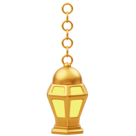 Goldene Ramadan Laterne Ornament Dekoration  3D Icon