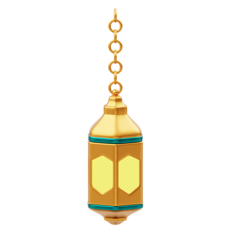 Goldene Ramadan Laterne Ornament Dekoration  3D Icon