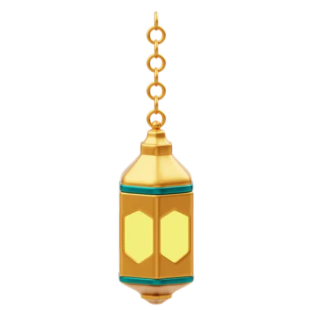 Goldene Ramadan Laterne Ornament Dekoration  3D Icon