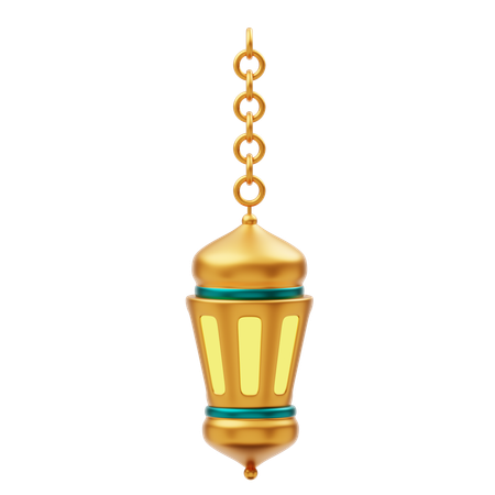 Goldene Ramadan Laterne Ornament Dekoration  3D Icon