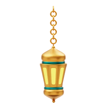 Goldene Ramadan Laterne Ornament Dekoration  3D Icon