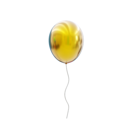 Goldener Ballon  3D Icon