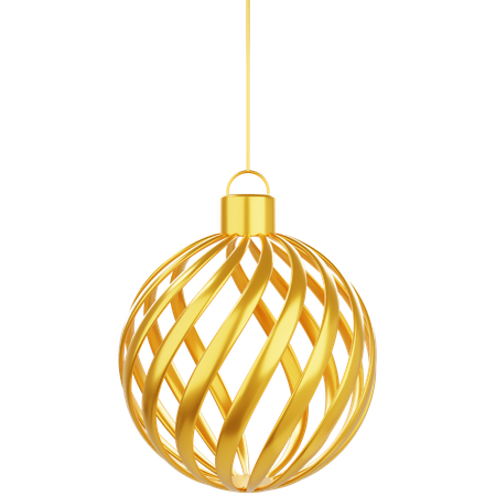Goldene Bonbonkugel  3D Icon