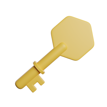 Goldener Schlüssel  3D Icon