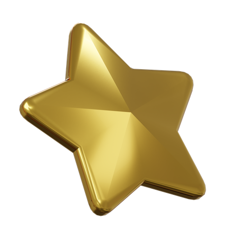 Goldener Stern  3D Icon