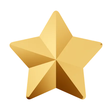 Goldener Stern  3D Icon