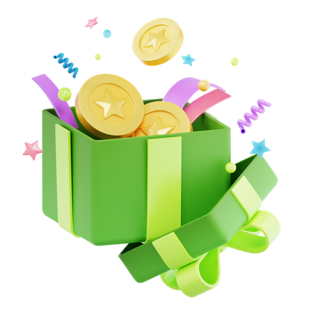 Goldenes Geschenk  3D Icon