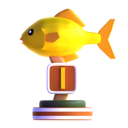 Goldfish Trophy  3D Icon