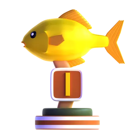 Goldfish Trophy  3D Icon