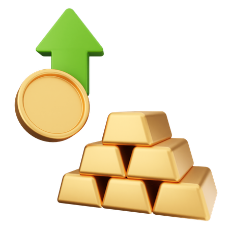 Anstieg des Goldhandels  3D Icon