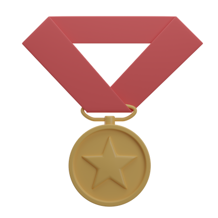 Goldmedaille  3D Illustration