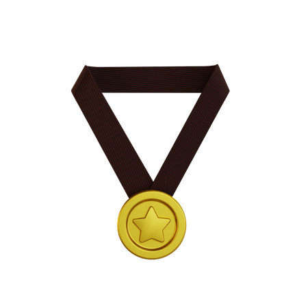 Goldmedaille  3D Illustration