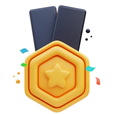 Goldmedaille  3D Icon