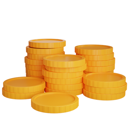 Stapel von Goldmünzen  3D Icon