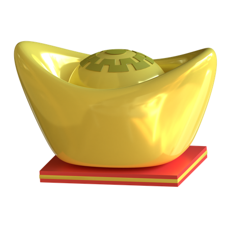 Goldmünzen Yuanbao  3D Icon