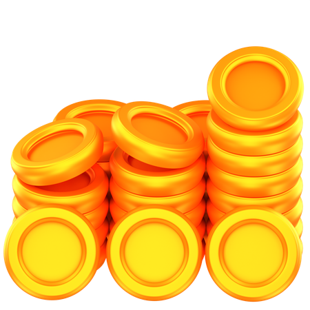 Goldmünzenstapel  3D Icon