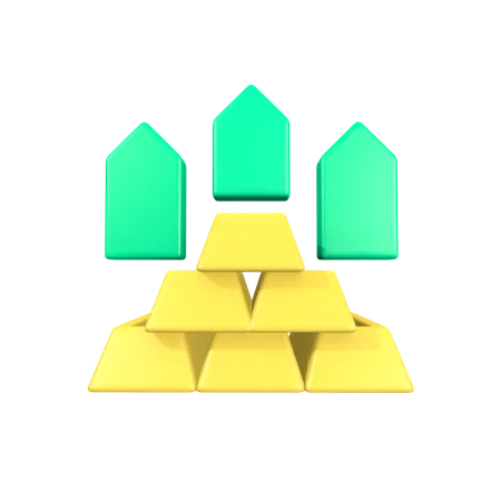 Goldpreis steigt  3D Icon