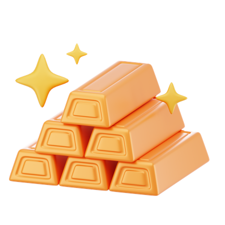 Goldene Ziegel  3D Icon