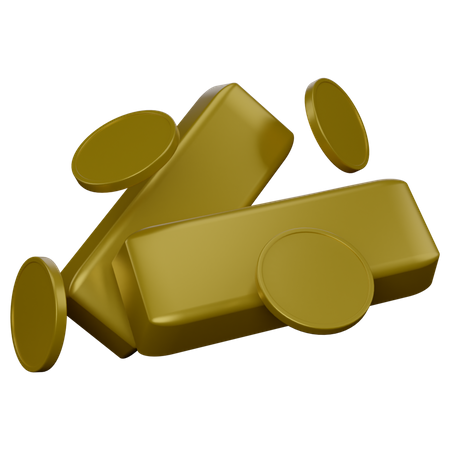 Goldbarren  3D Icon