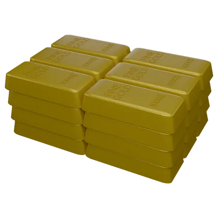 Goldene Ziegel  3D Icon