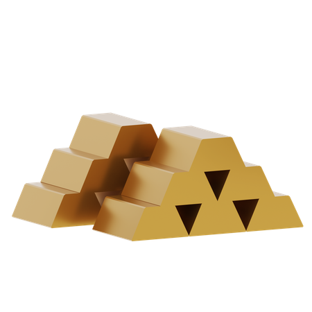 Goldene Ziegel  3D Icon