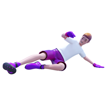 Goleiro de futebol  3D Illustration