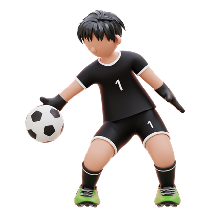 Goleiro lança a bola  3D Icon