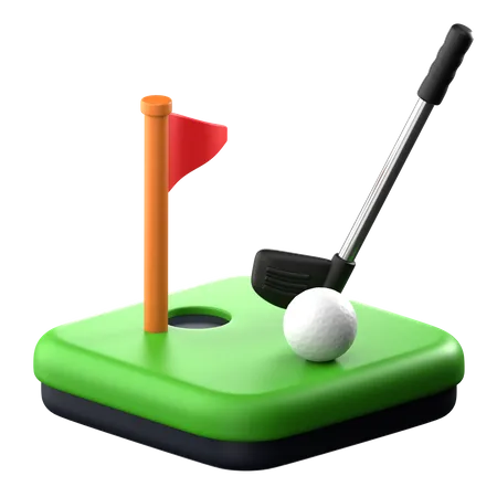 Golf 3 D Sports Icon 3D Icon