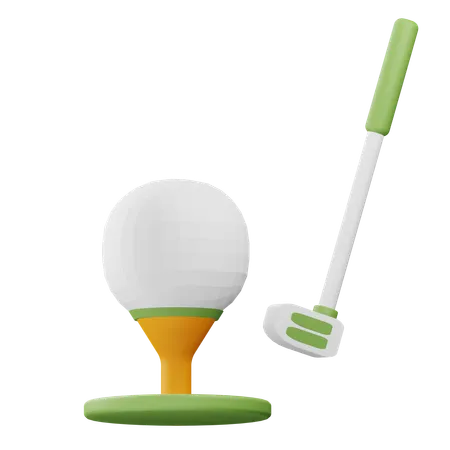 3 D Golf Icon Illustration With Alpha Background 3D Icon