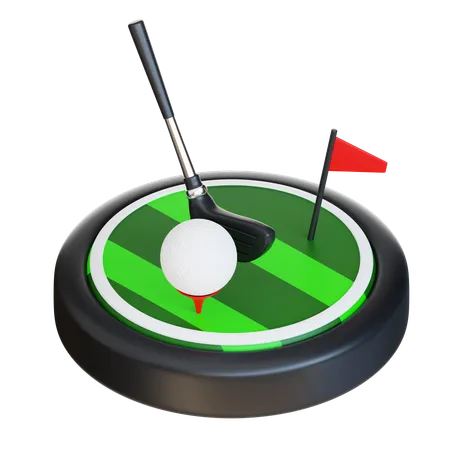 3 D Golf Illustration 3D Icon