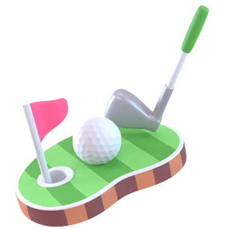 3 D Illustration Golf 3D Icon
