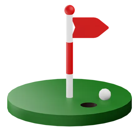 3 D Render Golf Illustration With Transparent Background 3D Icon