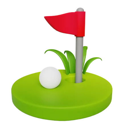 Ilustracion 3 D Del As De Golf 3D Icon