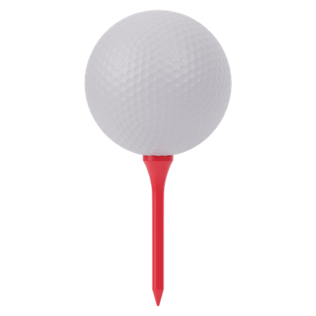 Golf ball and Tee  3D Icon