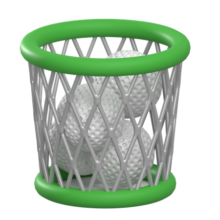 Golf Ball Basket  3D Icon